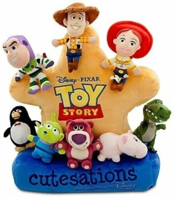 DISNEY PIXAR TOY STORY CUTESATIONS SET 8 MINI PLUSH Woody Buzz