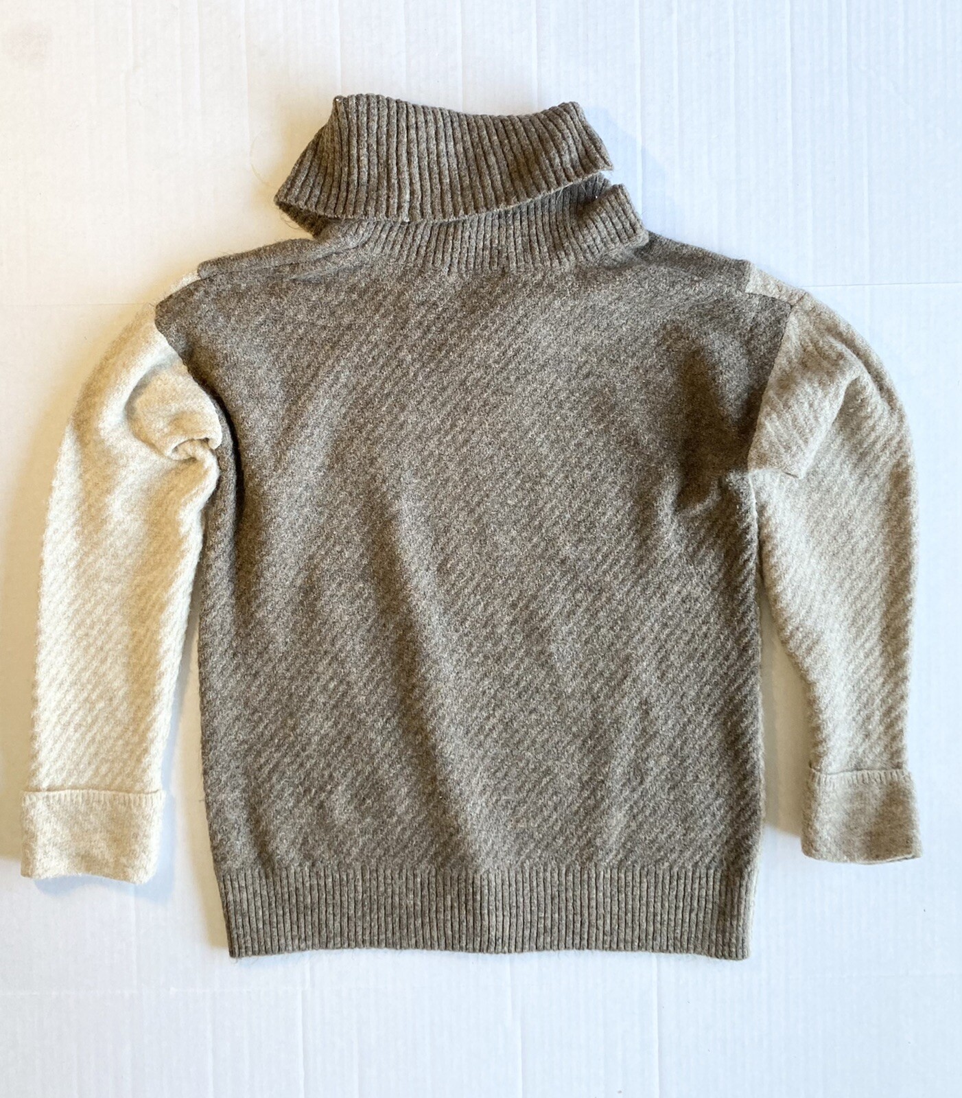 Long Sleeve Brown Turtleneck Sweater 
