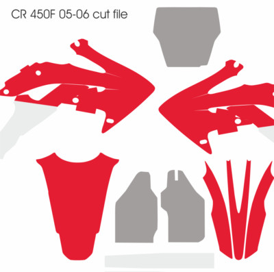 Motocross MX vector template CR 450F 05-06 cut design file