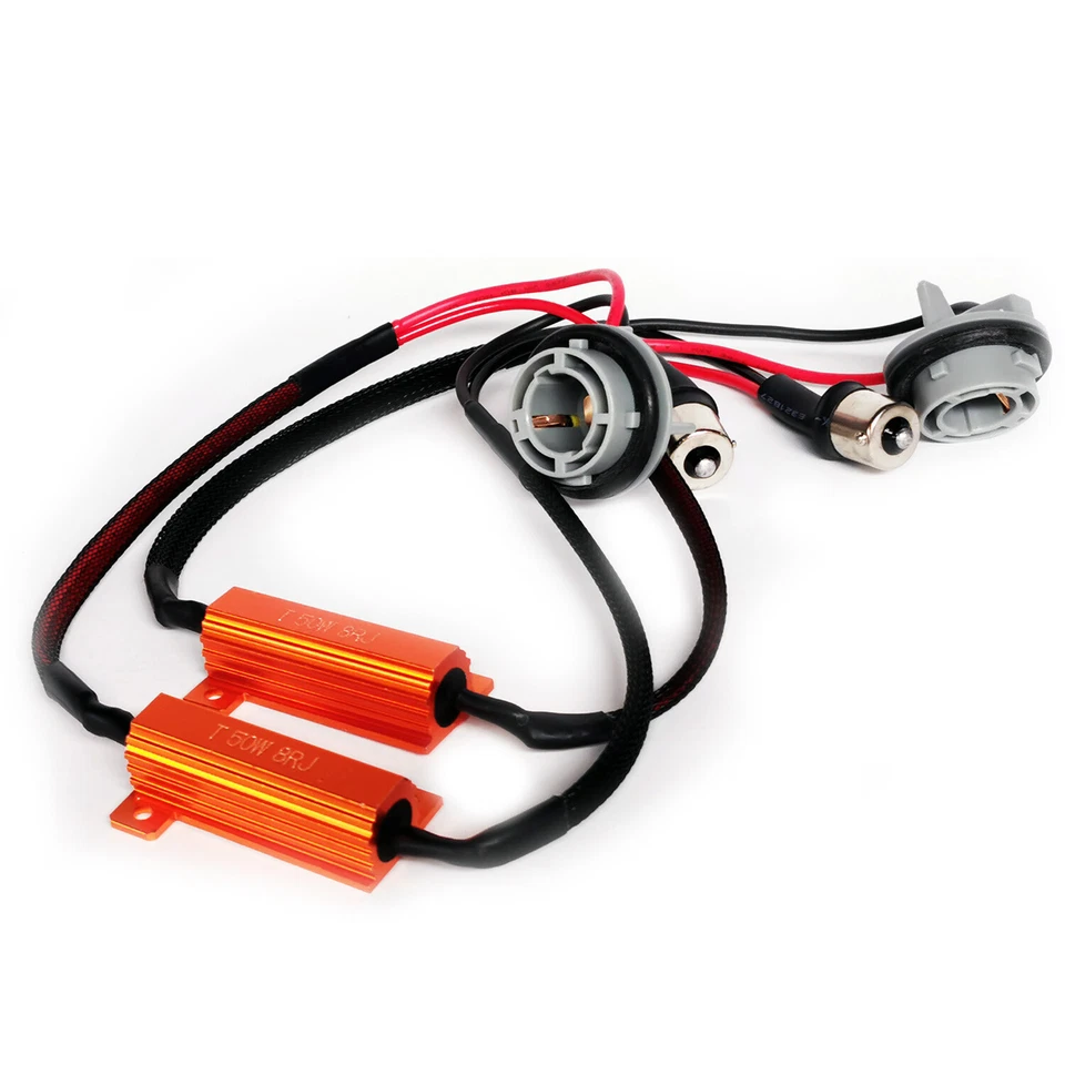 NUEVO 1156 LED Kit de Resistencia Luz de Giro Relé Arnés Adaptador Antiparpadeo Decodificador Foto 2 de 4
