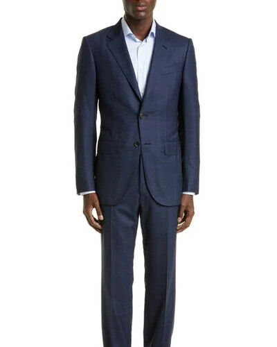 Z Zegna Jacket, Navy on Navy Prince of Wales, 54R - Picture 1 of 7