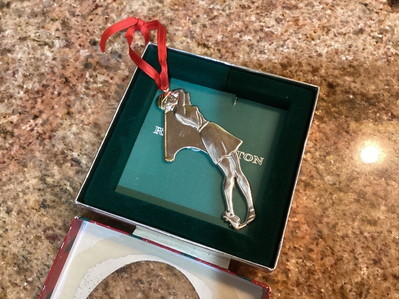Vintage Reed & Barton Lady Golfer Ornament Silver Plated #1167