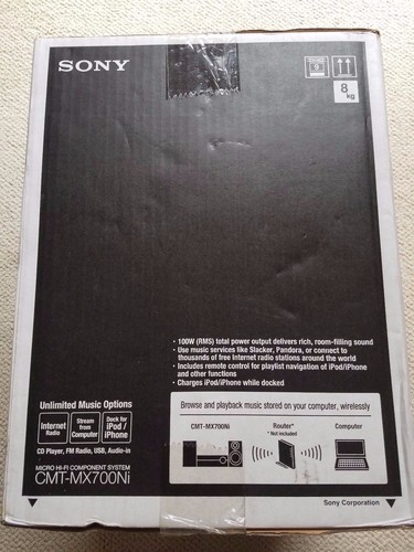 Sony CMTMX700NI Music System and Wi-Fi Internet Radio (Discontinued) - Picture 5 of 6