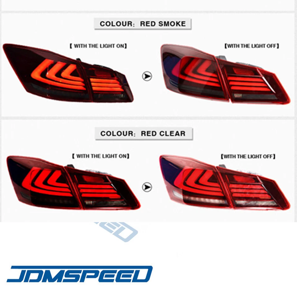 Nuevas luces traseras freno led para Honda Accord 2013 2014 2015 sedán de 4 puertas Foto 3 de 4