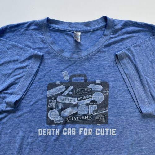 DEATH CAB FOR CUTIE 2012 Concert Tour Band T-Shirt Adult Medium Merch Blue Tee - Picture 2 of 11