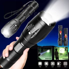Super-Bright 90000LM LED Tactical Flashlight Military 5 Modes Zoomable Torch USA
