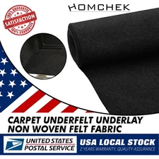 80"x40" Black Underfelt Carpet for Speaker,Sub Box Carpet Felt Liner Upholstery