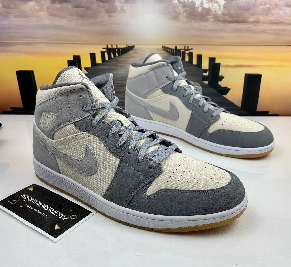 Jordan 1 Mid SE Coconut Milk Particle Grey Men's - DN4281-100 - US