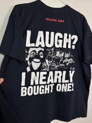 T-shirt vintage anni 00 Killing Joke Laugh Ho quasi comprato una maglietta post-punk band XL - Foto 4 di 6