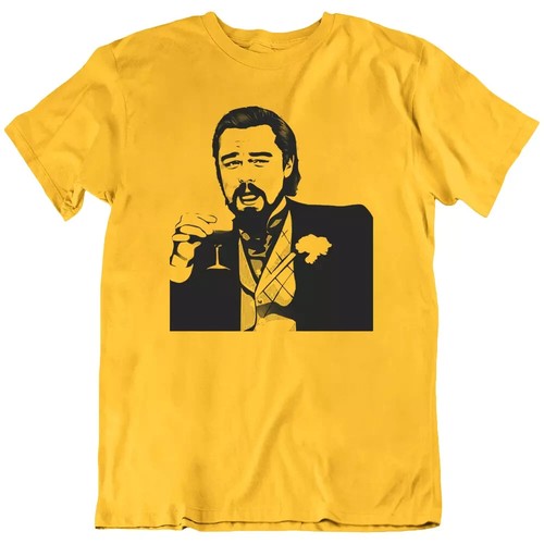 Leonardo Dicaprio, Los Angeles, Django Laughing Meme Movie Funny T Shirt Tee New - Picture 12 of 13