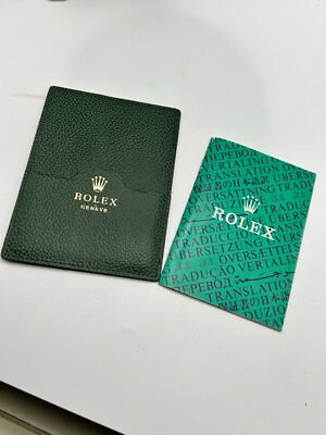 Rolex Geldbörse Grün 101.40.55 + Übersetzungsheft 565.00.6