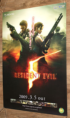 Resident Evil Biohazard 5 Japanese very rare promo Poster 73x51