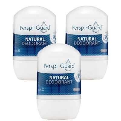 Perspi-Guard® Natural Deodorant Roll-On with Aloe Vera 50ml TRIPLE PACK