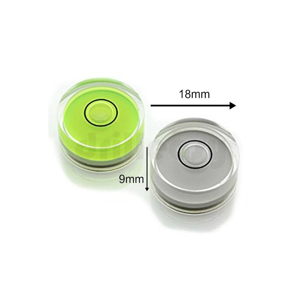 QASE Spirit Level 18 mm x 9 mm Disc Bubble Leveller Round Circle Level Tool Tripod UK