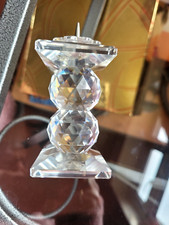 Beautiful Vintage Retired Swarovski Crystal  Candlestick Candle Holder