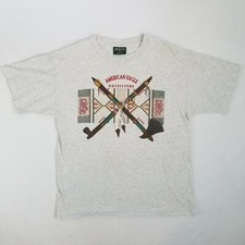 Vintage 90s American Eagle Outfitters Native T-Shirt Made In USA Size Large