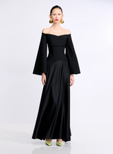 AUTH Solace London  The Rina Maxi Dress in Black UK12