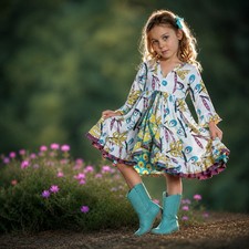Jelly The Pug faux wrap ruffle Layers Dress 5