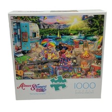 Aimee Stewart 1000 Piece Puzzle the Family Campsite 14+ Buffalo Games USA Made