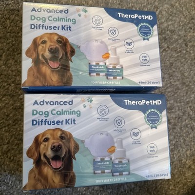 Lot Of 2 TheraPetMD Advanced Dog Calming Diffuser Kit 1 Diffuser 2 Refills 48ml