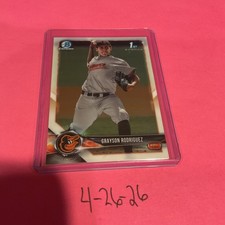 2018 Bowman Chrome Grayson Rodriguez 1st Prospect #BDC-73 Orioles SP 