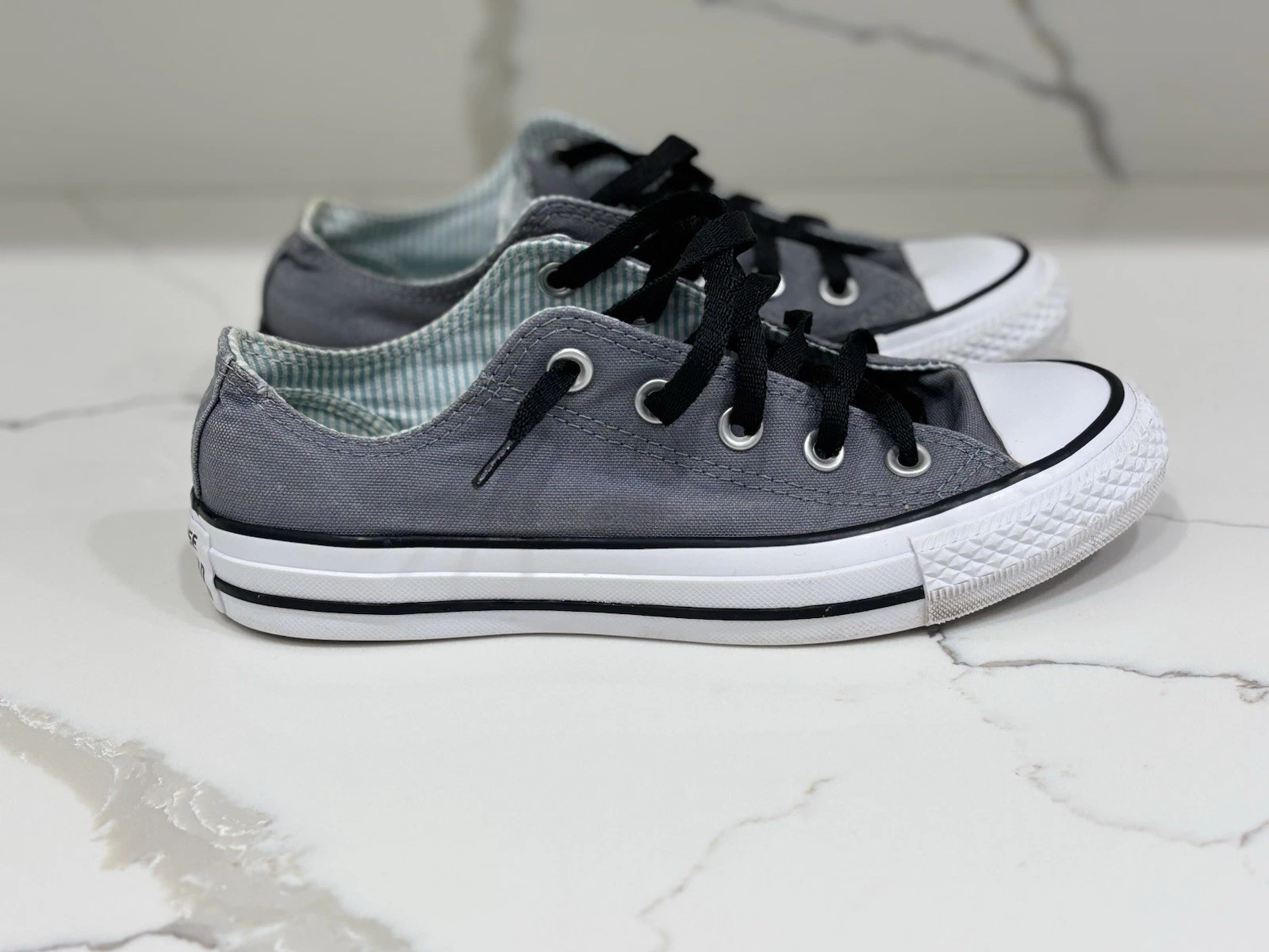 Sneakers basse Converse All Star grigie uomo taglia 4 donna 6 tessuto tomaia 1J79