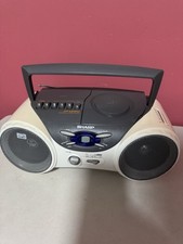 Sharp QT-CD210W QT-CD210 Boombox CD Player Cassette AM/FM Headphone Jack