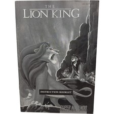 The Lion King SNES Super Nintendo Instruction Booklet Manual Only