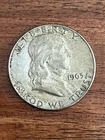 1963 D Benjamin Franklin Half Dollar 50c 90% Silver Circulated US Coin