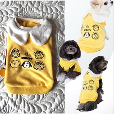 BRAND NEW ! Peanuts Snoopy Warm Dog Fleece Jumper with Cute Collar Design !