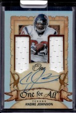 2023 Panini One for All Autograph Patch Prizm Andre Johnson /99 Texans