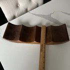 Home Curved Sheesham Wood Wine Rack Holder 4 Bottle Countertop Storage — photo 3