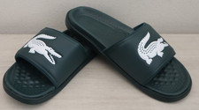Lacoste 0922-1-CMA Men's Sz 12 Dark Green/White Croco Dualiste Slides Sandals