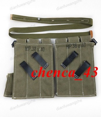 Updated WWII WW2 German MP40 Ammo Pouch Replica Gray-Green Tool