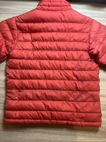Patagonia KC CHIEFS Kids M 10 Red Full Zip Down Puffer Jacket FLAWED - Picture 8 of 13