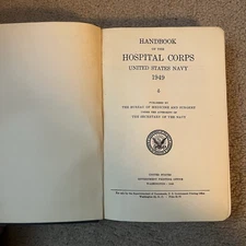 Handbook of the Hospital Corps United States Navy 1949 Vintage Military Book