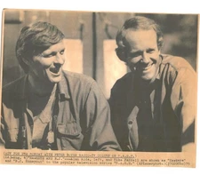 Actors ALAN ALDA, Mike Ferrell TV Hit Show 'M.A.S.H.' 1979 Press LaserPhoto