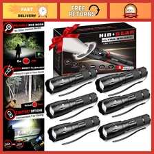 High Lumens LED Flashlights 6PCS, Super Bright, Water Resistant, Pocket Size, Ta