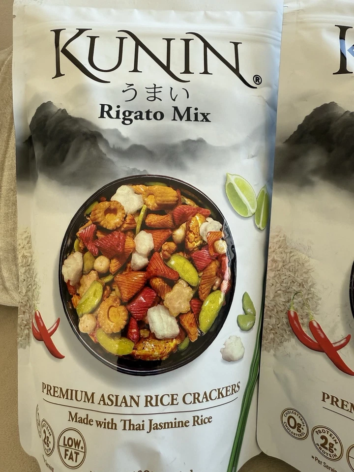 Lot Of 2 KUNIN Rigato Mix Premium Asian Rice Crackers W/ Thai Jasmine Rice 12 Oz - Image 4 of 4