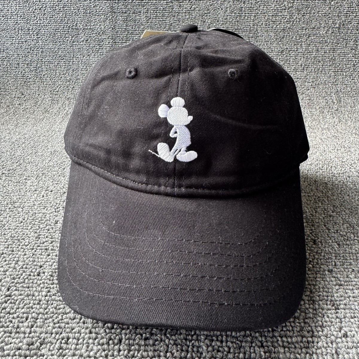 Disney Mickey Mouse Black Strapback Baseball Cap Hat NWT