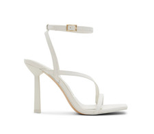 Aldo Scintilla Strappy Heeled Sandal White Women's Size 6.5