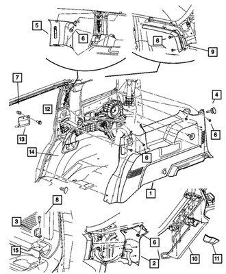 Genuine Mopar Cargo Tie Down Loop 55361076AB