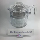 Vintage Pyrex Flameware Glass Percolator Coffee Pot 7756-B 6 Cup Complete