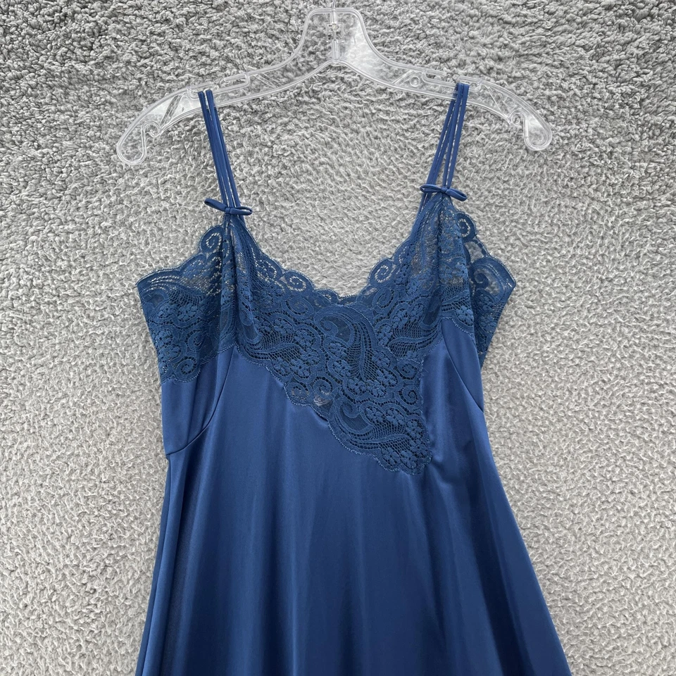 De Colección Lily of France Camisón Para Mujer Pequeño Azul Nylon Vestido Sin Mangas Hecho en Unión EE. UU. Foto 2 de 4