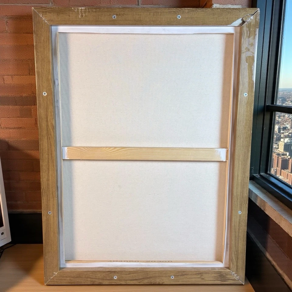 Pintura de arte de surf firmada por Justin Poppe sobre lienzo 19x25 enmarcada So-Col Foto 2 de 4