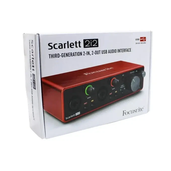 Focusrite 2i2 Scarlett 3° Generazione Interfaccia Audio USB - Rosso - Immagine 3 di 4