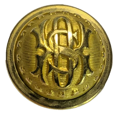 OHIO (CIVIL WAR VETERAN) SOLDIERS HOME SANDUSKY 3pc BRASS STAFF BUTTON 23mm 1886