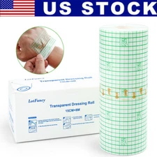 Transparent Film Dressing Roll Wound Adhesive Tape Bandage Waterproof 6"x9 yards
