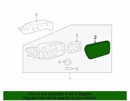 OEM NEW Ford 2006-2010 Fusion Milan Right Side View Mirror Glass 6E5Z17K707A