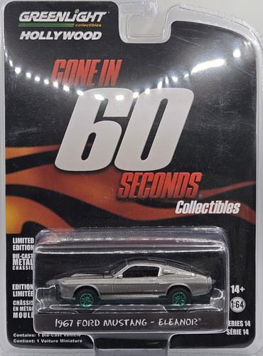 Greenlight Hollywood 1967 Ford Mustang - Eleanor Gone In 60 Seconds Green Chase